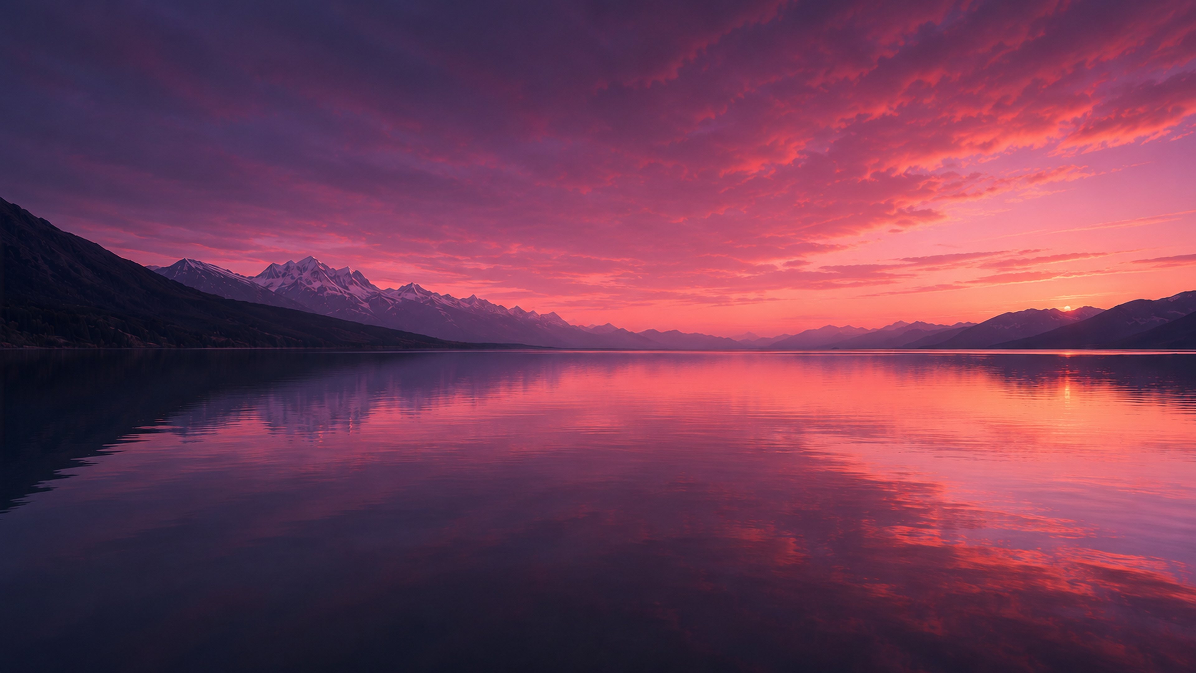 A warm sunset landscape